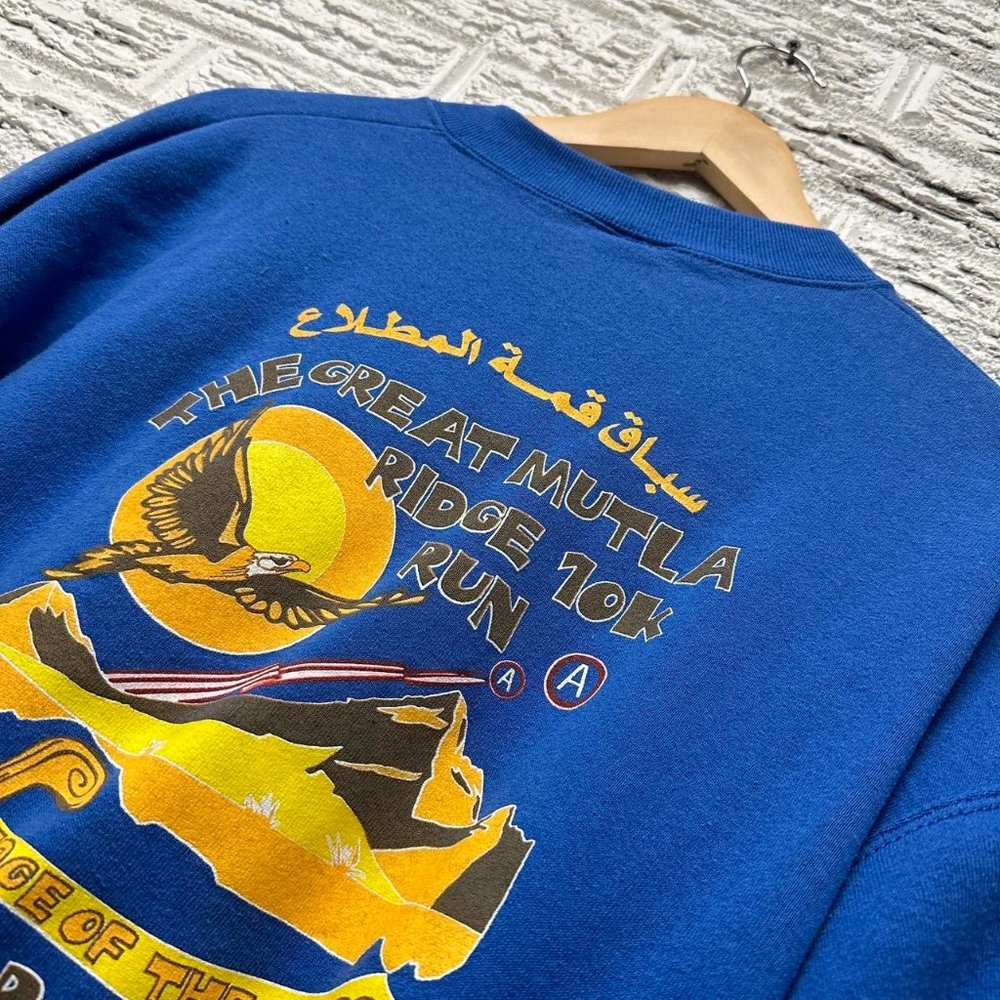 Vintage 90s Blue Camping / Hiking Sweatshirtā Large